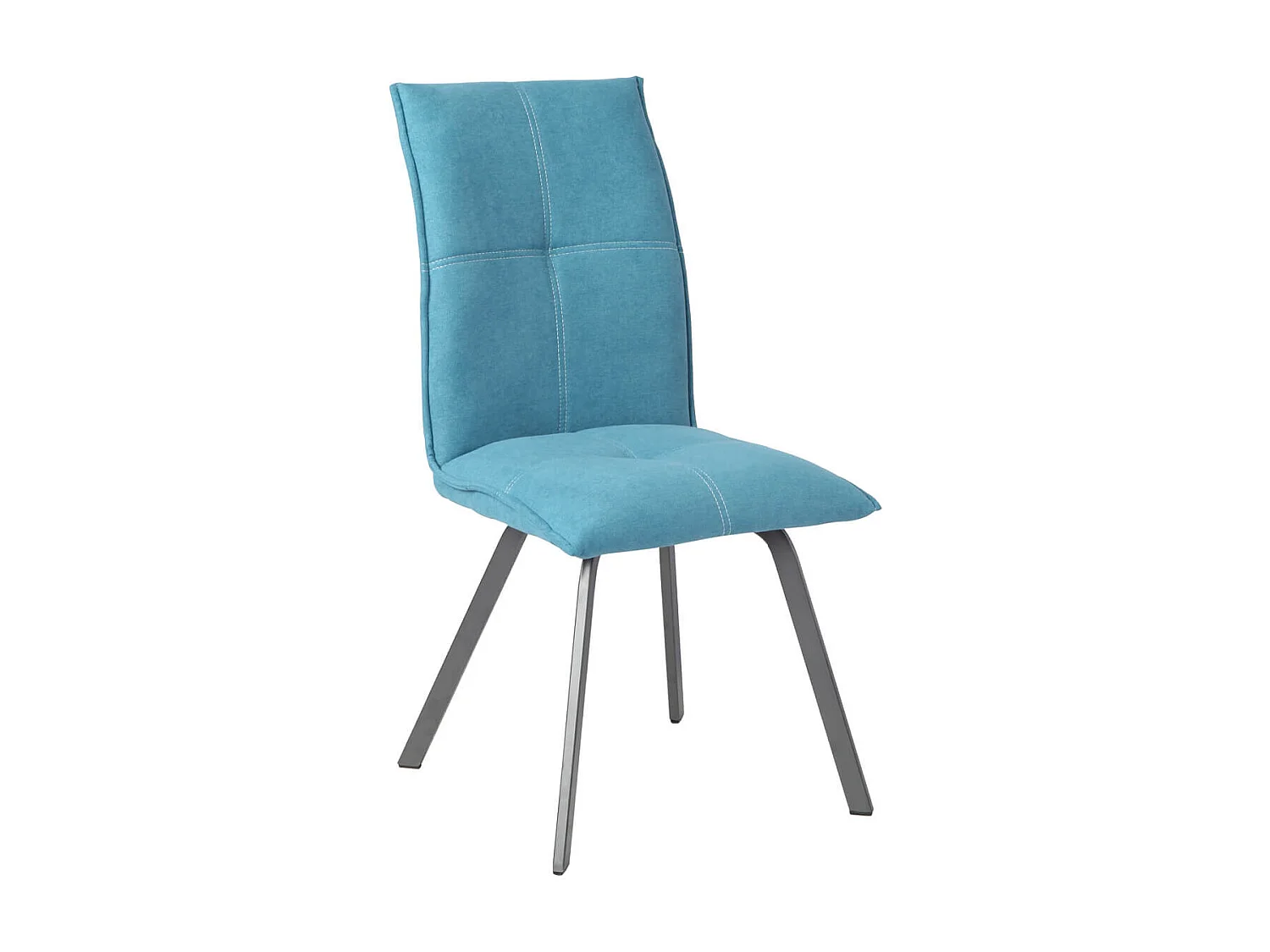 BISPO - Lot de 6 Chaises Tissu Coloris Bleu