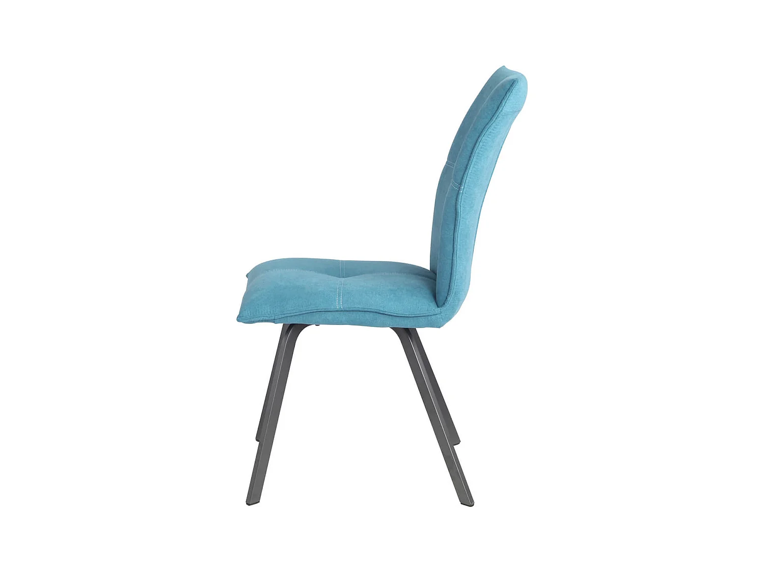 BISPO - Lot de 4 Chaises Tissu Coloris Bleu