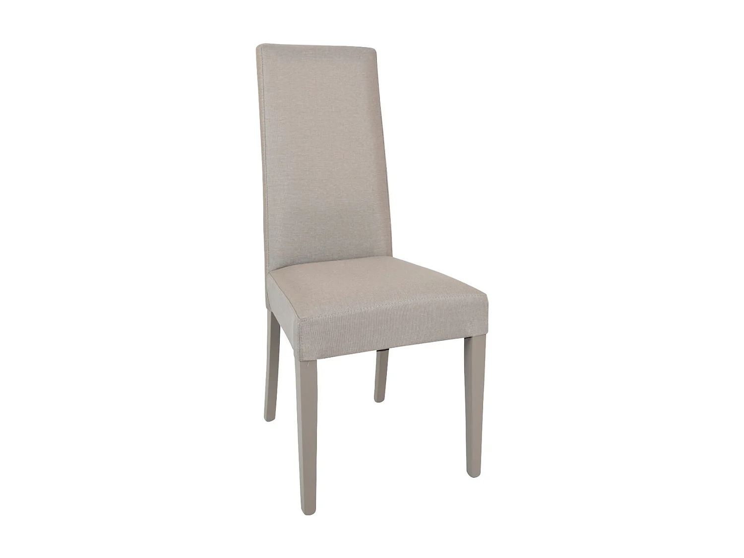 LASCALA - Lot de 2 Chaises Tissu Chamois et Pieds Laqués