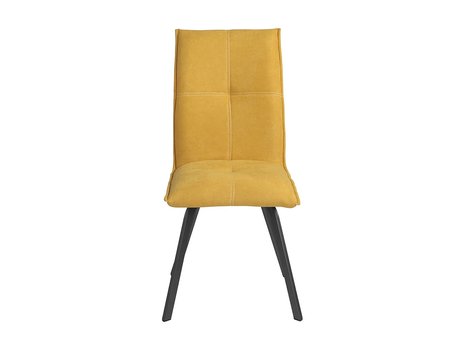 BISPO - Lot de 4 Chaises Tissu Coloris Jaune