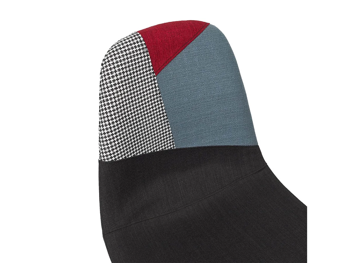 FILLA - Lot de 4 Chaises Tricolores et Motif Pied de Poule