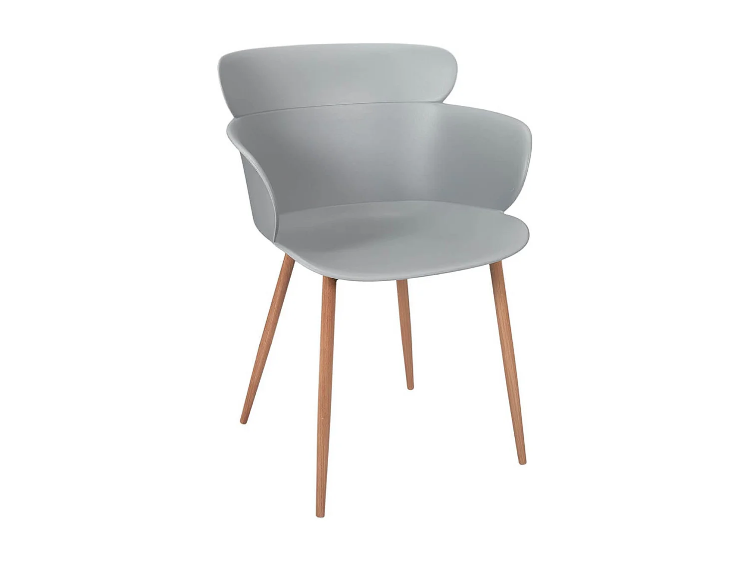 MALYA - Lot de 2 Fauteuils Scandinaves Gris