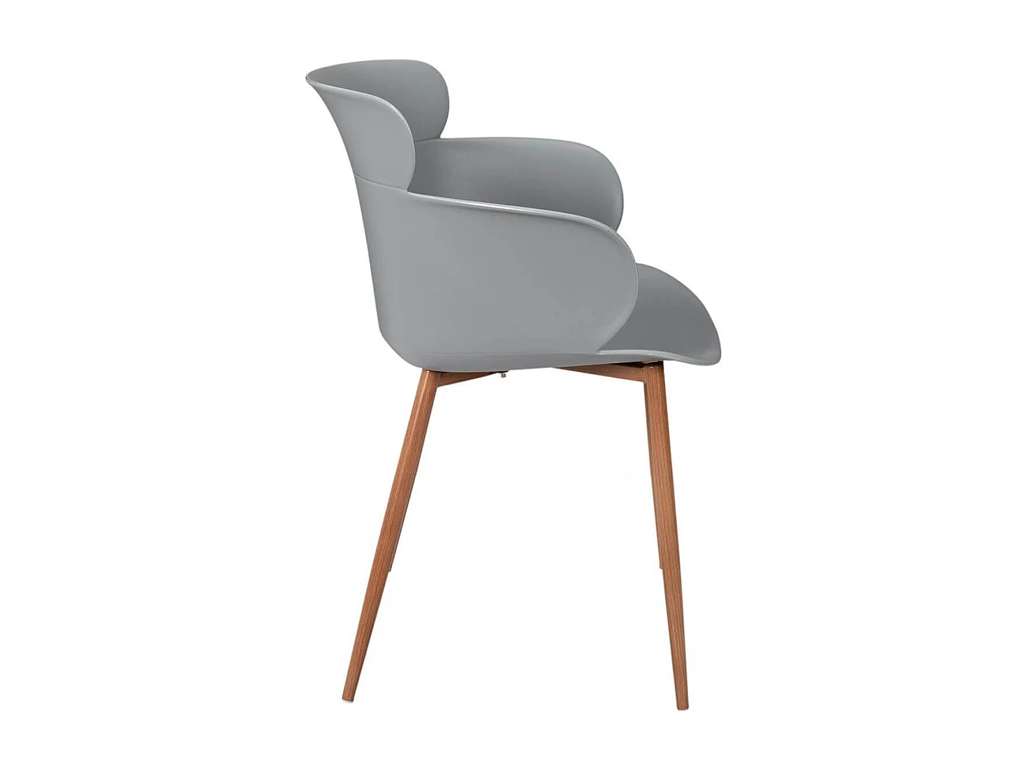 MALYA - Lot de 2 Fauteuils Scandinaves Gris