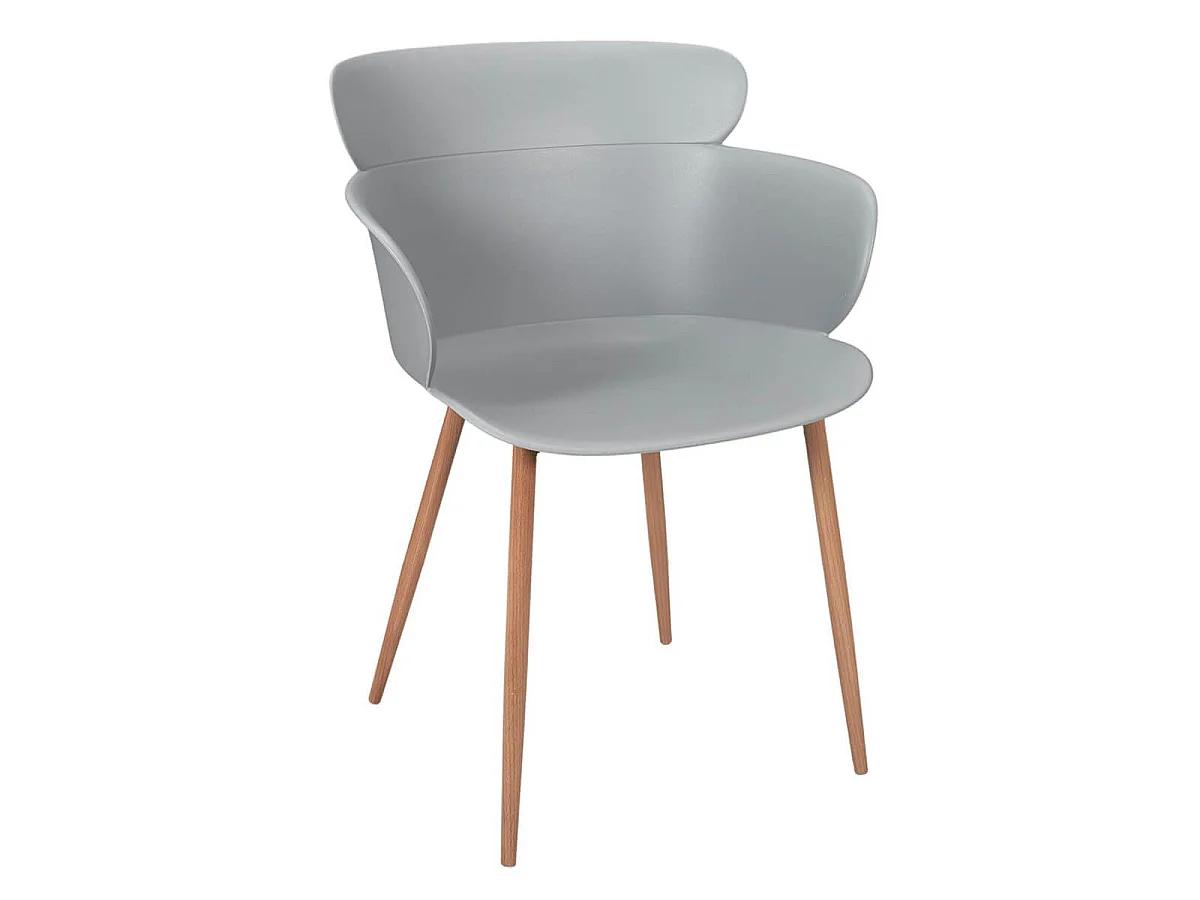 MALYA - Lot de 2 Fauteuils Scandinaves Gris