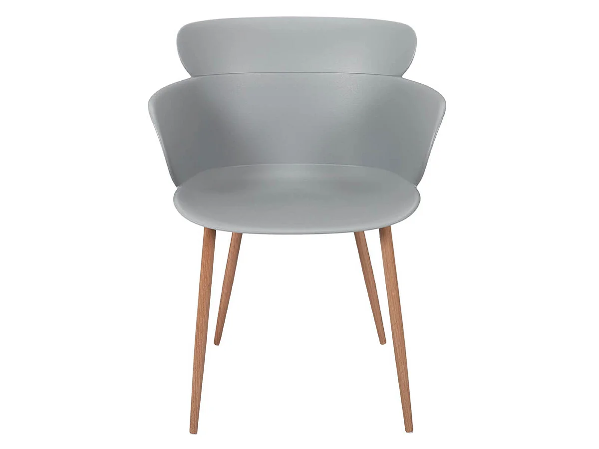 MALYA - Lot de 2 Fauteuils Scandinaves Gris