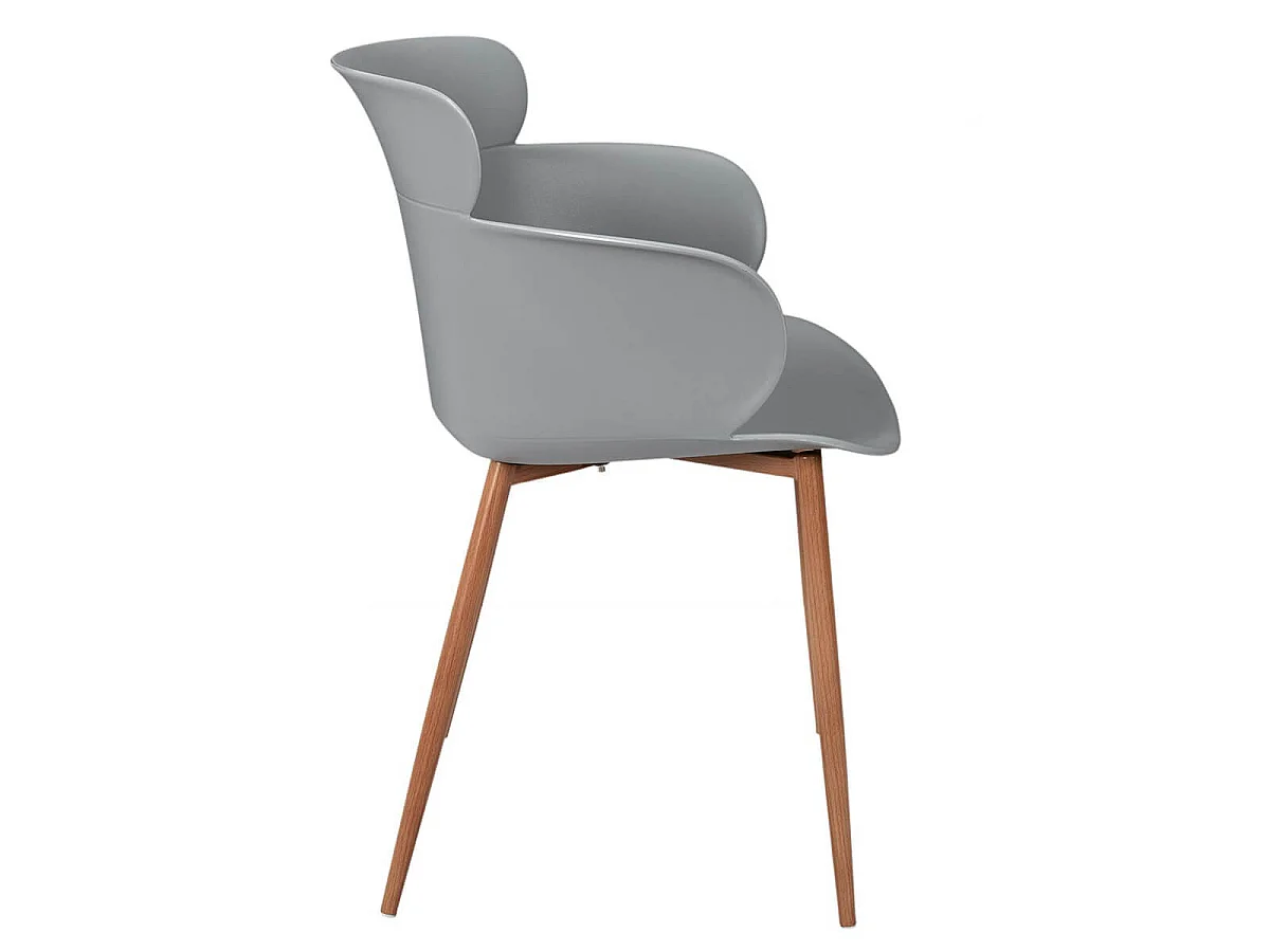 MALYA - Lot de 2 Fauteuils Scandinaves Gris