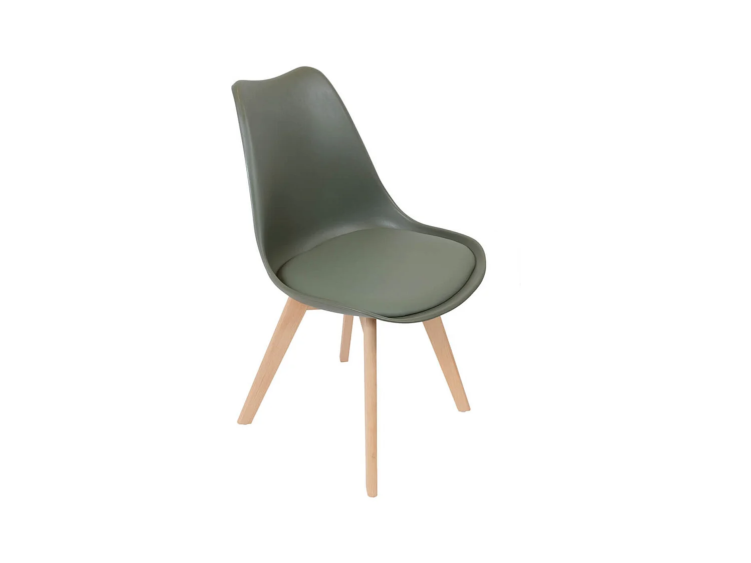 MEDALINE - Lot de 4 Chaises Scandinaves Kaki