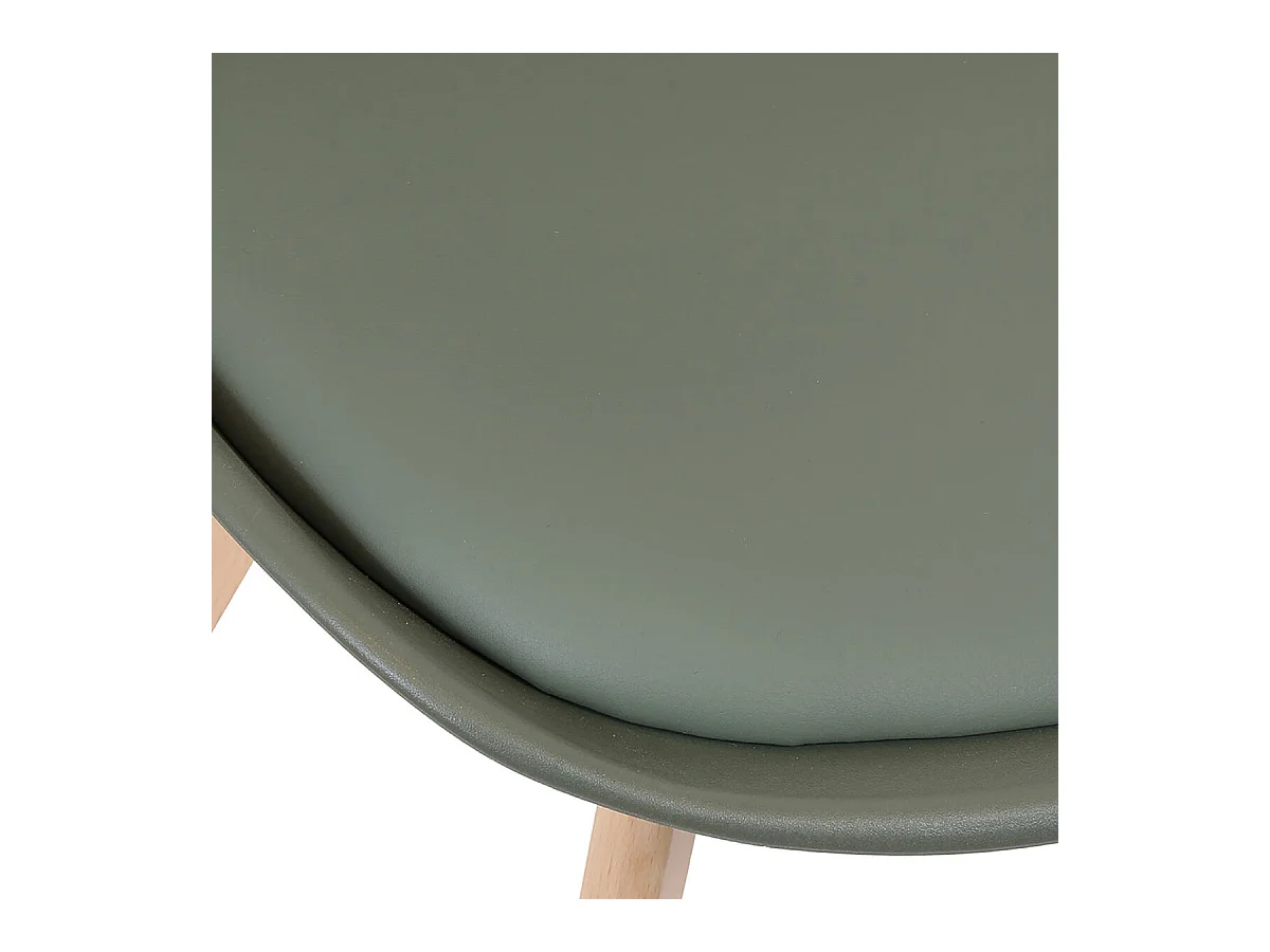 MEDALINE - Lot de 4 Chaises Scandinaves Kaki