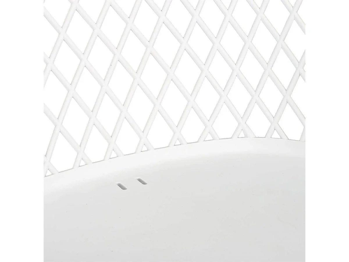 TRESSIE - Lot de 4 Fauteuils Blancs Pieds Effet Bois Verni