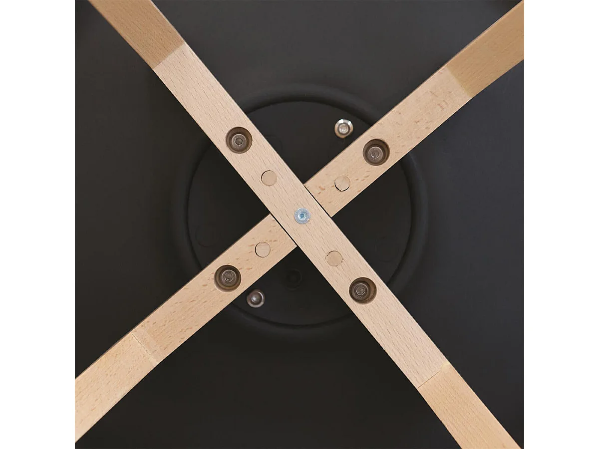 ENAEL - Lot de 2 Chaises Grises avec Assise Noire