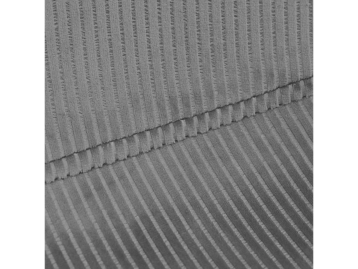 ALESSIA - Lot de 2 Chaises Velours Côtelé Gris Foncé