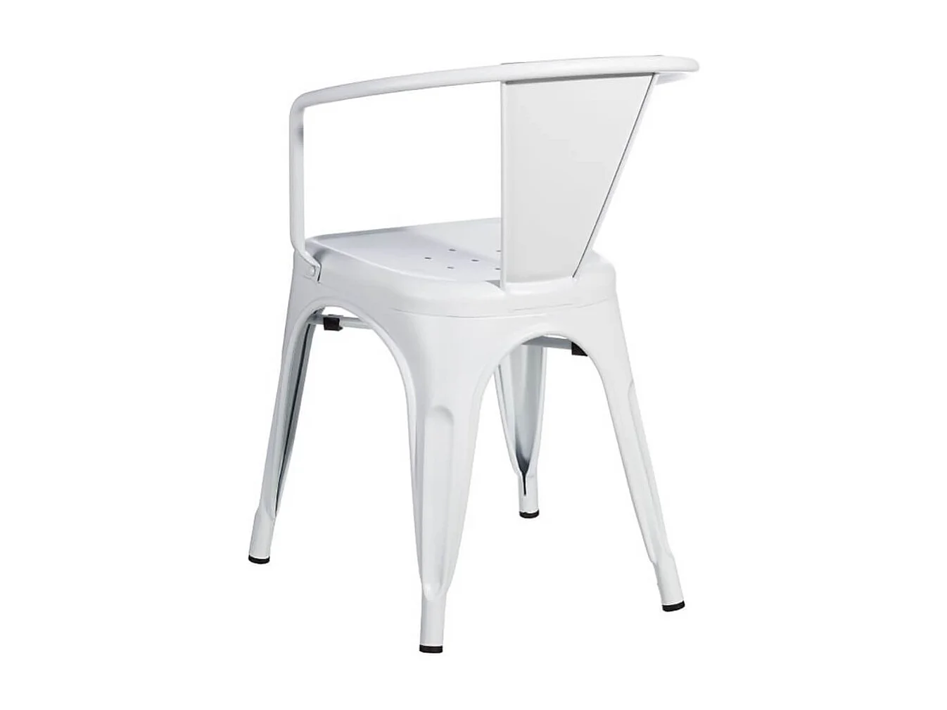 LUCY - Lot de 4 Chaises Métalliques Blanches