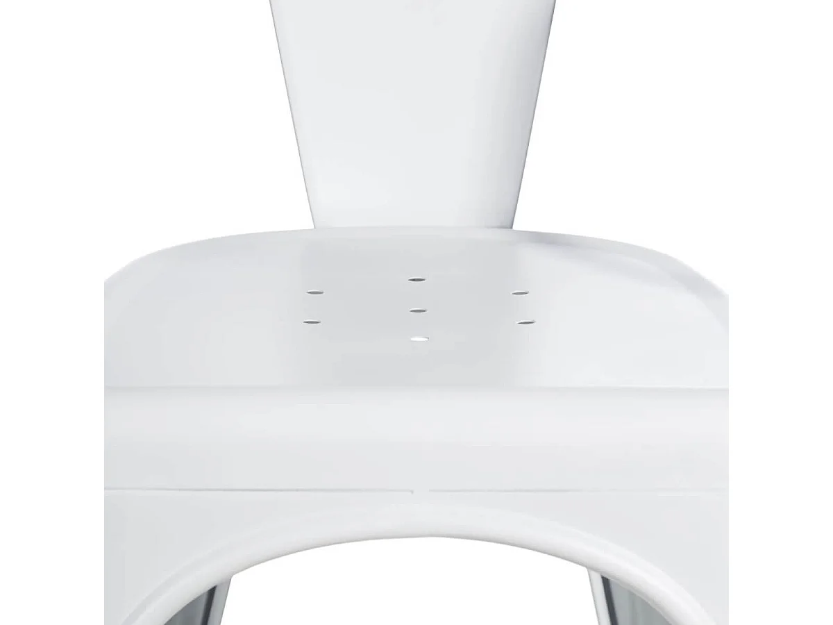 LUCY - Lot de 4 Chaises Métalliques Blanches