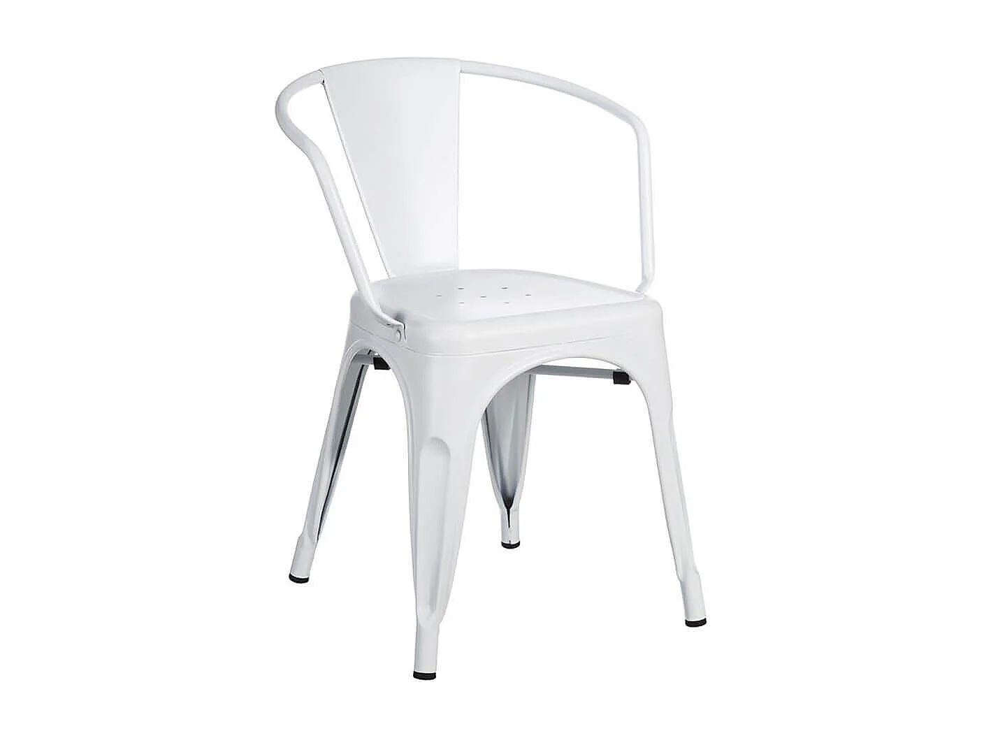 LUCY - Lot de 4 Chaises Métalliques Blanches