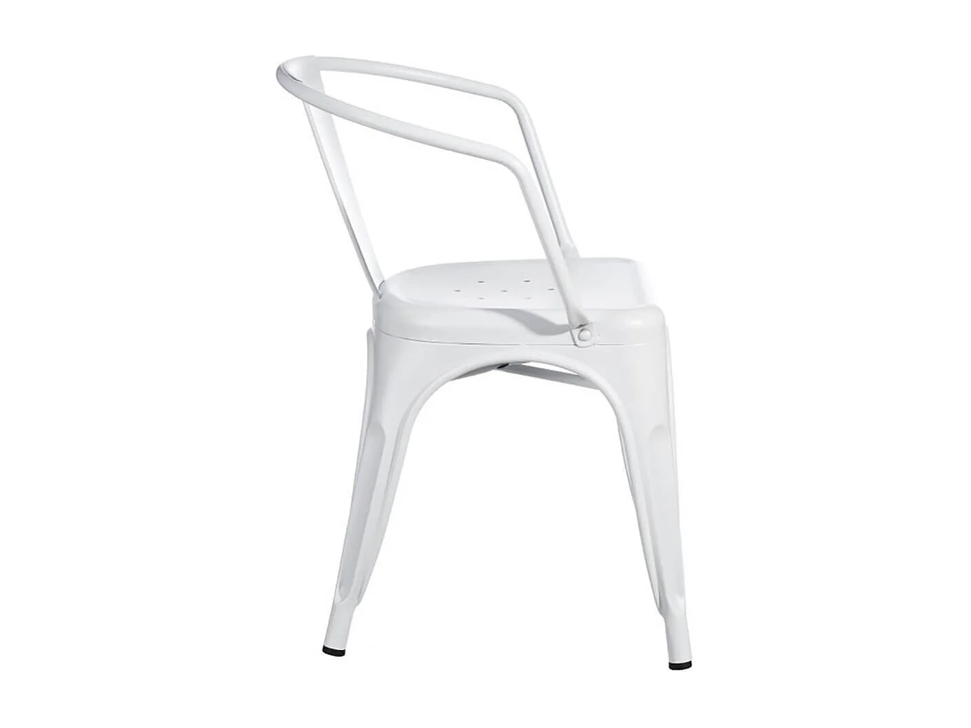 LUCY - Lot de 4 Chaises Métalliques Blanches