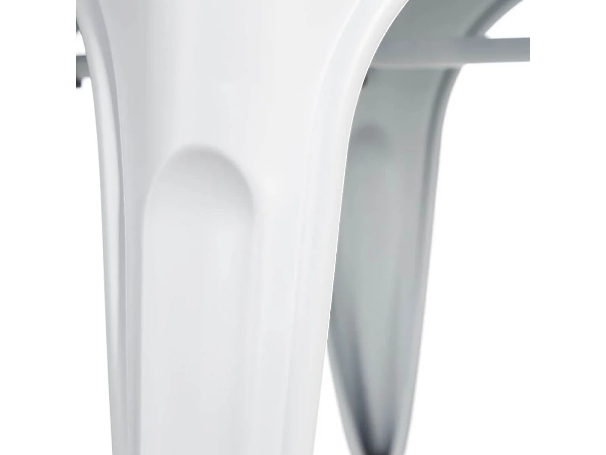 LUCY - Lot de 4 Chaises Métalliques Blanches