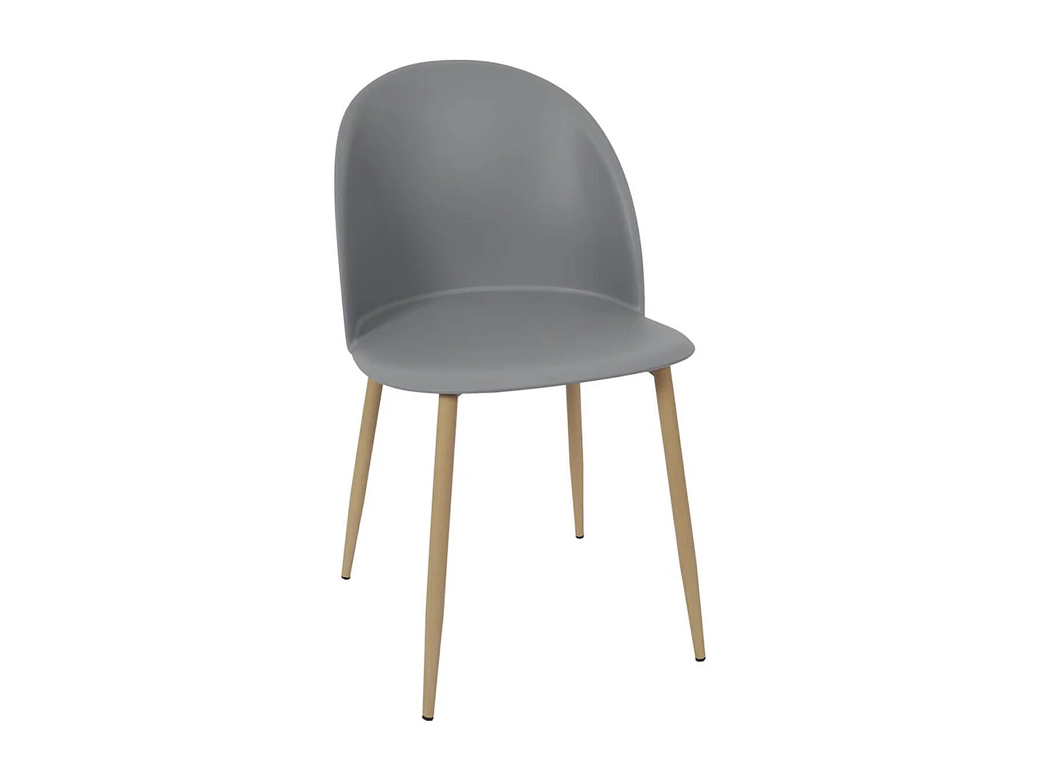 MADDY - Lot de 2 Chaises Scandinaves Grises