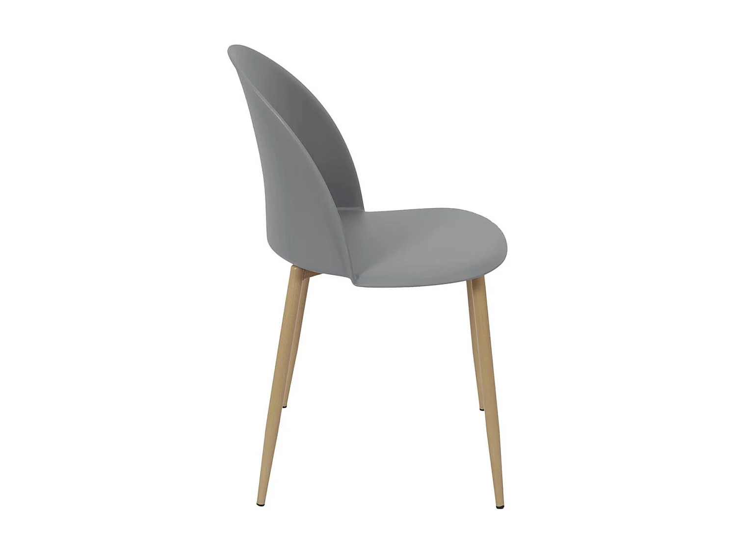 MADDY - Lot de 2 Chaises Scandinaves Grises