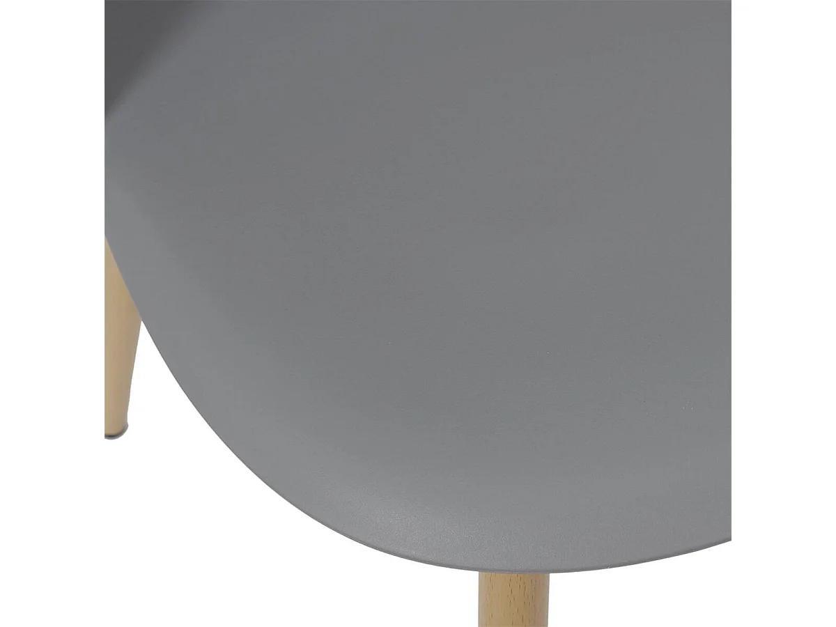 MADDY - Lot de 2 Chaises Scandinaves Grises