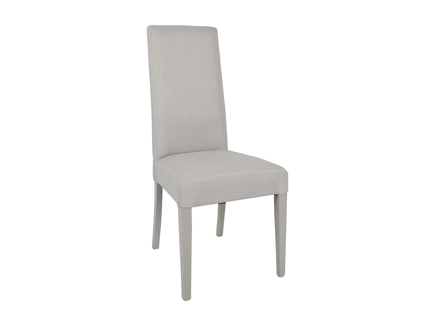 LASCALA - Lot de 2 Chaises Tissu Gris Perlé et Pieds Laqués