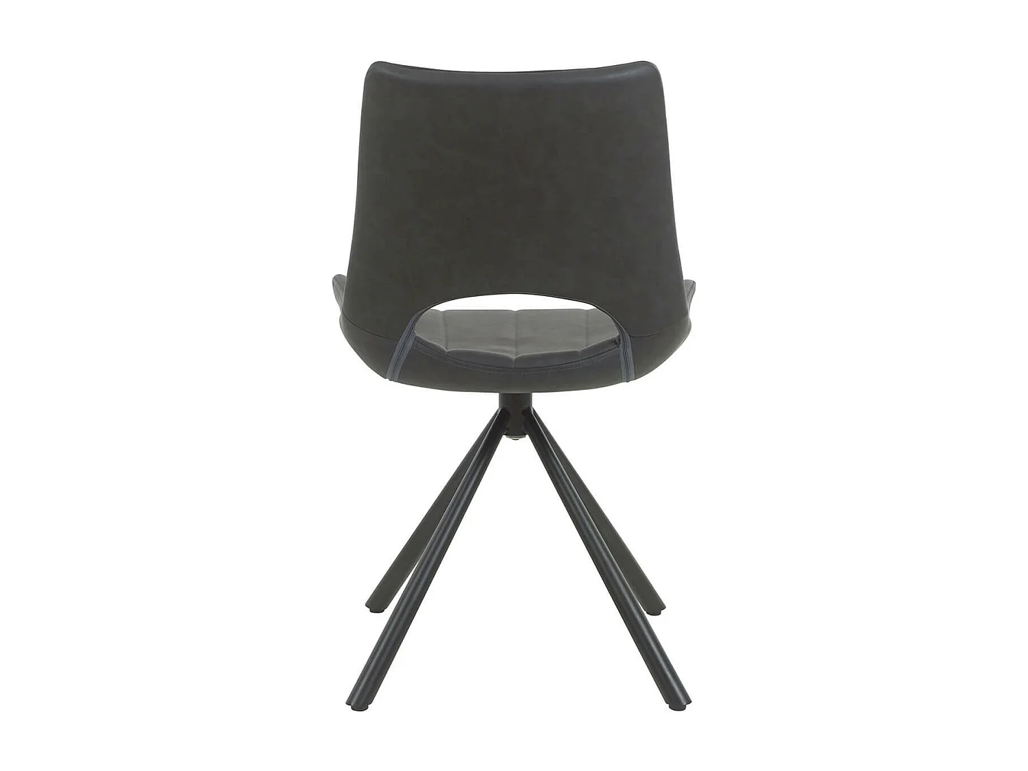 FERRA - Lot de 6 Chaises Pivotantes Simili Anthracite