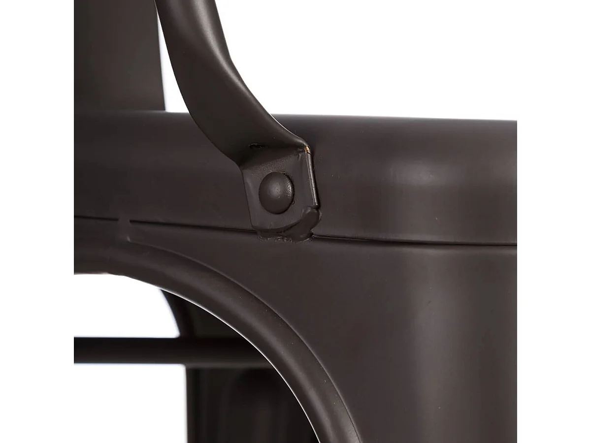 LUCY - Lot de 4 Chaises Métalliques Gris Anthracite