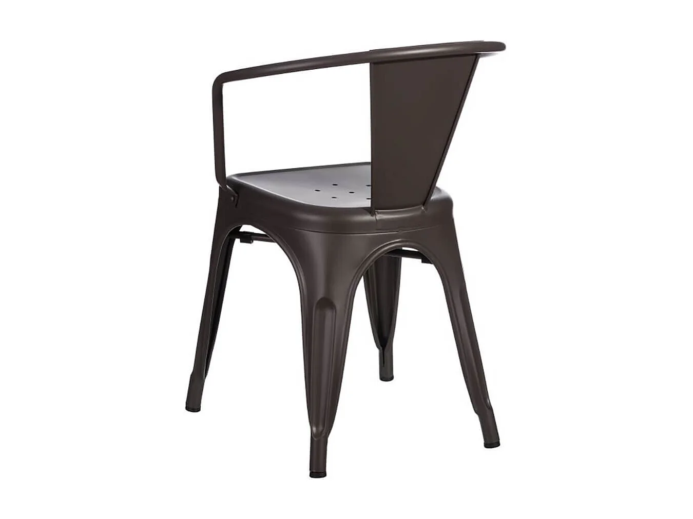 LUCY - Lot de 4 Chaises Métalliques Gris Anthracite