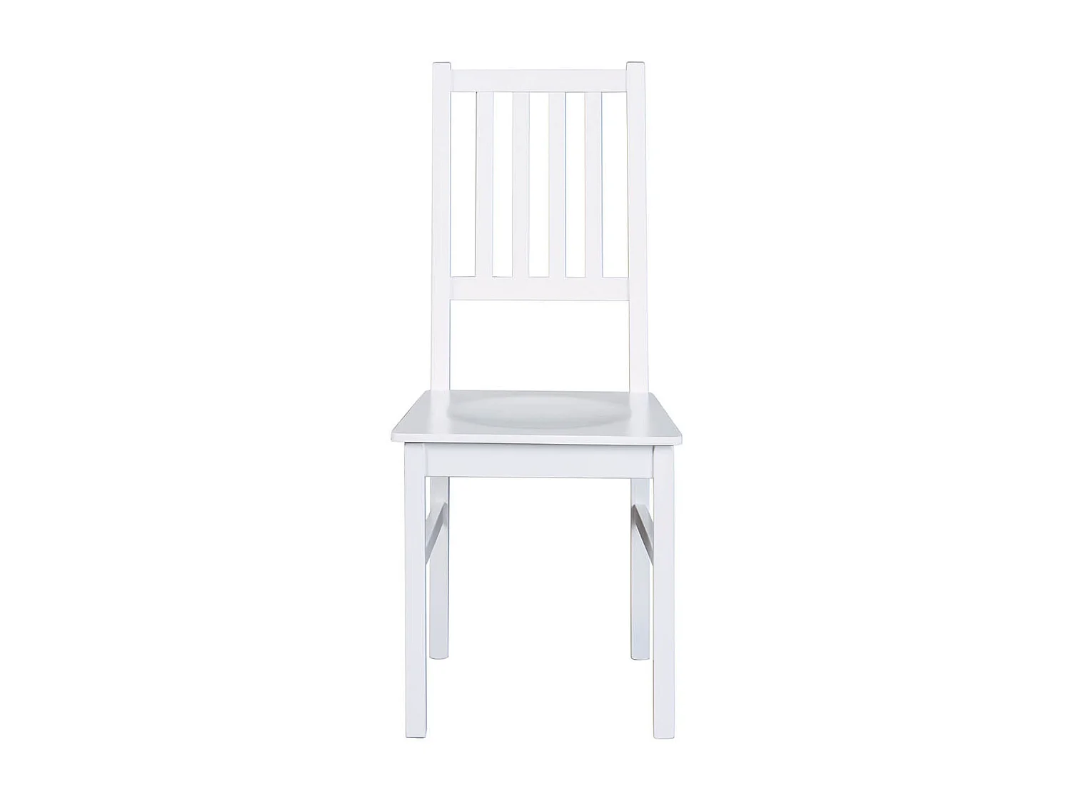 LUCAIN - Lot de 2 Chaises en Bois Massif Blanc
