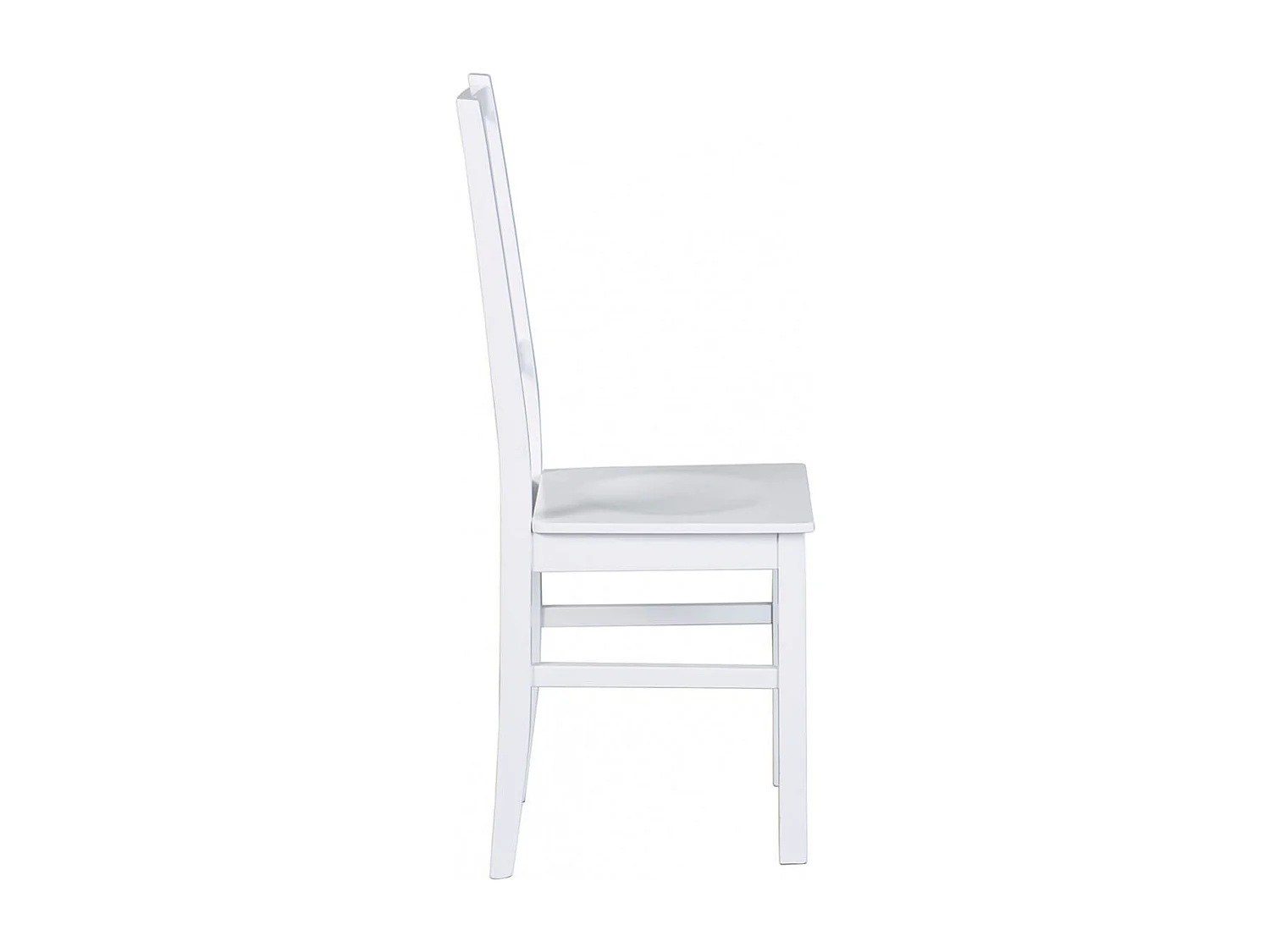 LUCAIN - Lot de 2 Chaises en Bois Massif Blanc