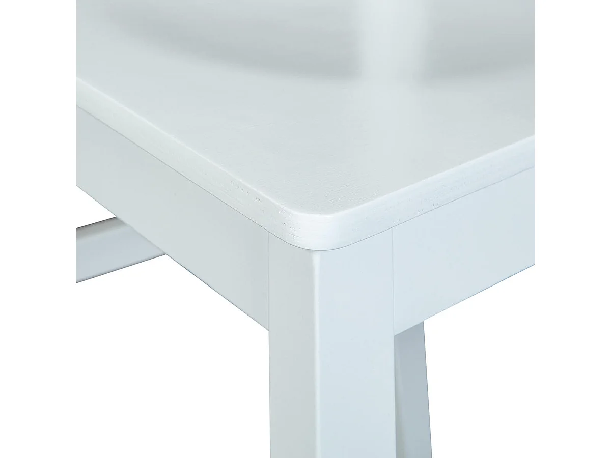 LUCAIN - Lot de 2 Chaises en Bois Massif Blanc