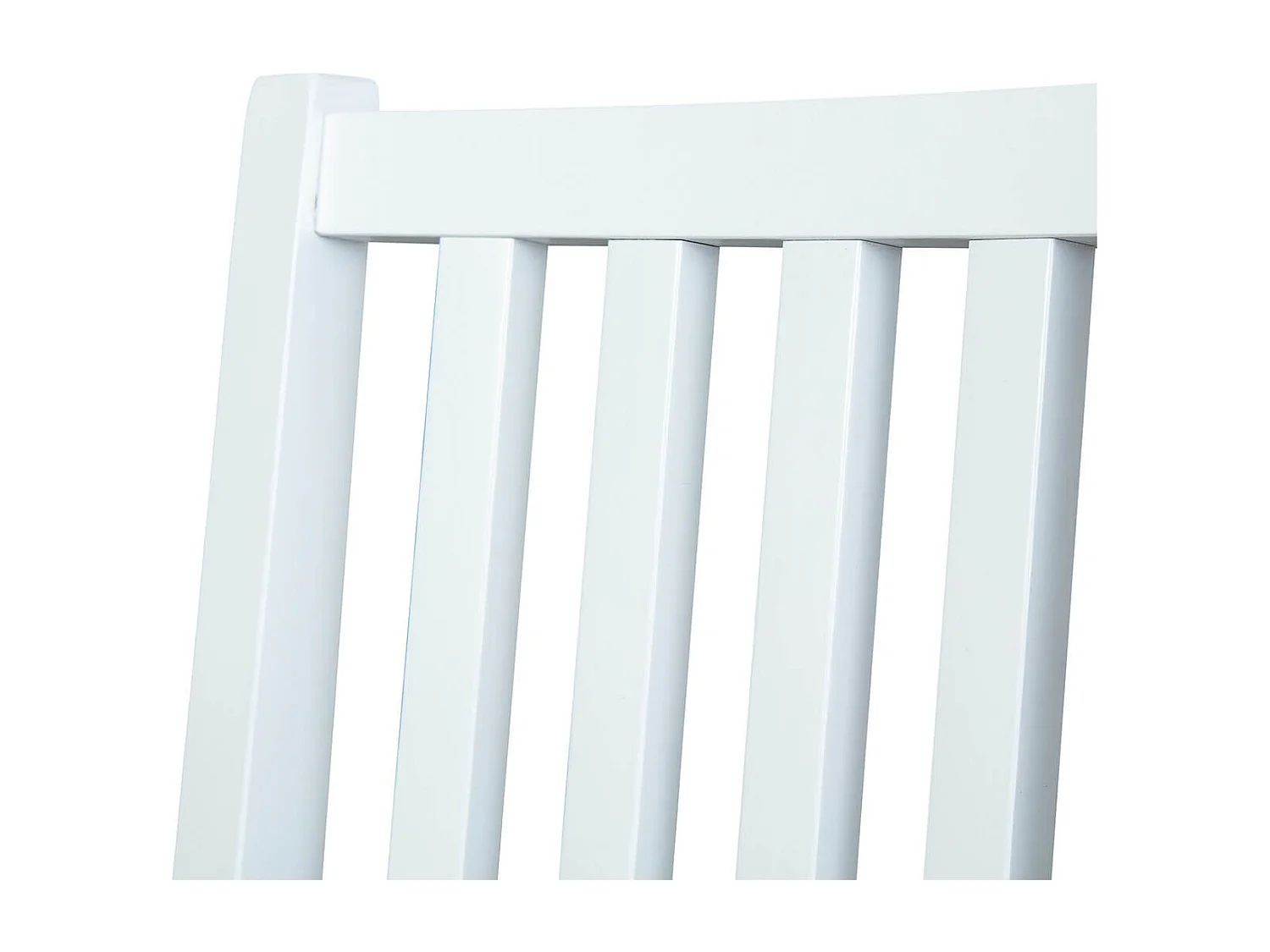 LUCAIN - Lot de 2 Chaises en Bois Massif Blanc