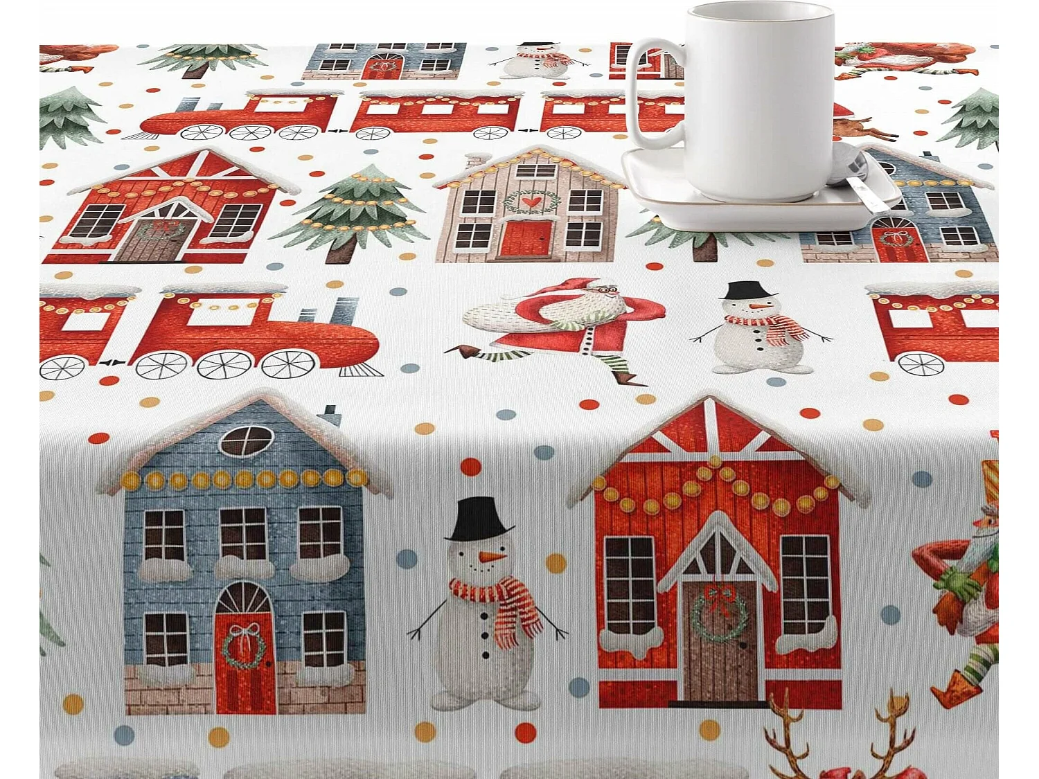 Mantel resinado antimanchas Merry Christmas 66 250x140 cm