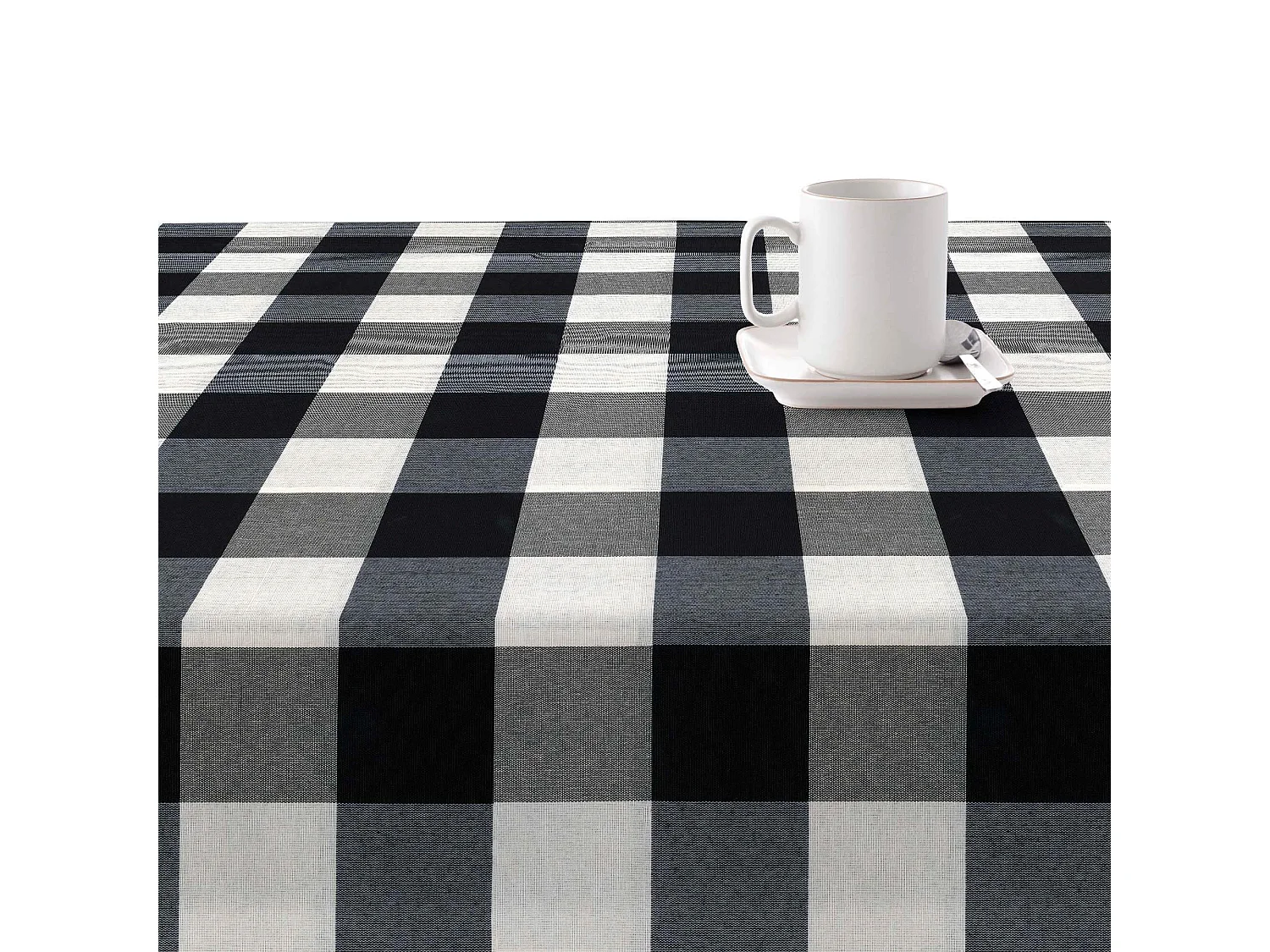 Mantel resinado antimanchas Cuadros 550-319 - 155x155 cm