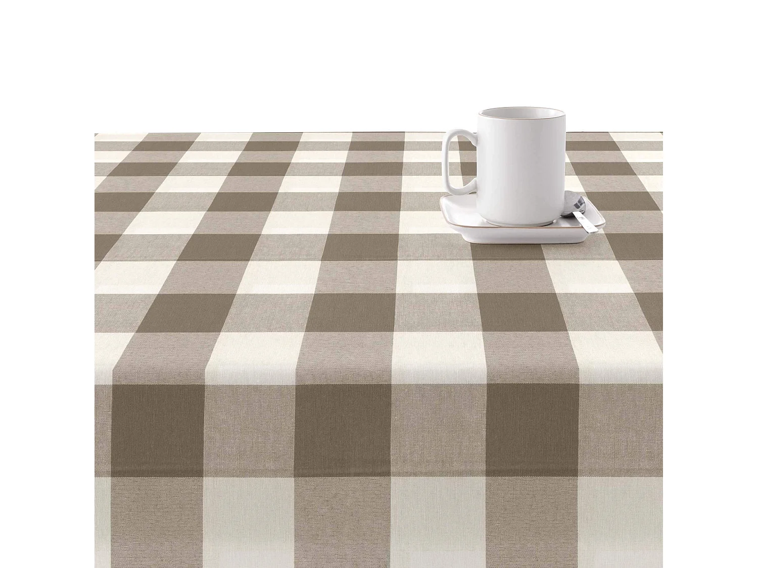 Mantel resinado antimanchas Cuadros 550-04 - 155x155 cm