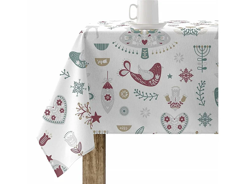 Nappe enduite anti-taches Merry Christmas 55 250x140 cm