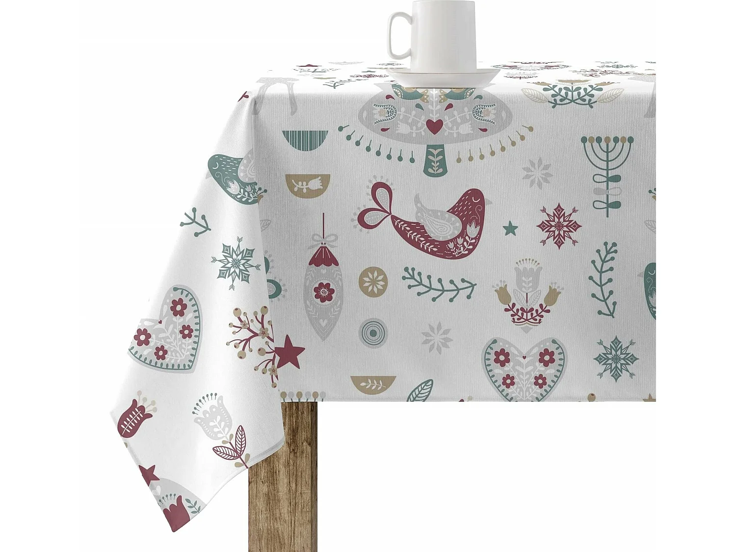 Nappe enduite anti-taches Merry Christmas 55 250x140 cm