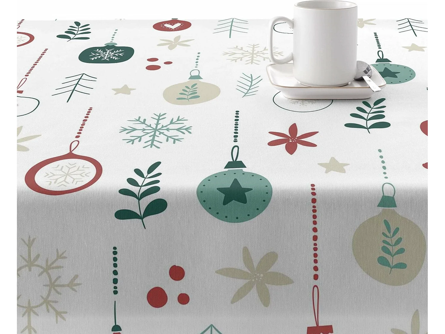 Nappe enduite anti-taches Merry Christmas 55 250x140 cm