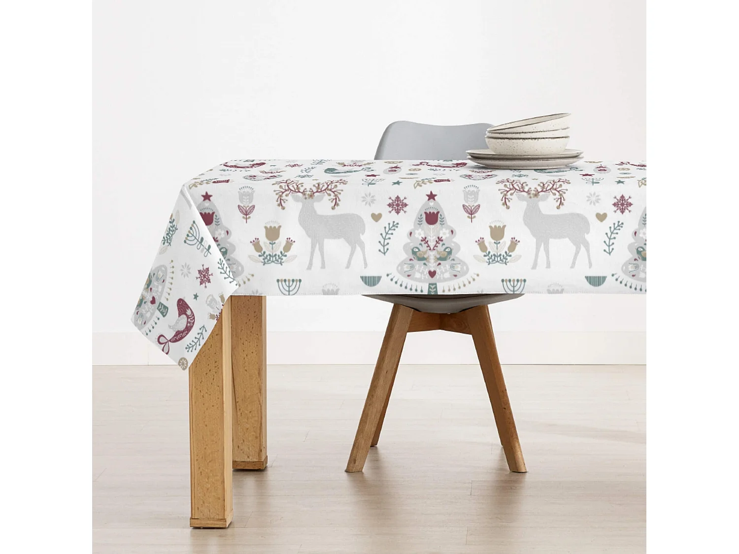 Nappe enduite anti-taches Merry Christmas 55 250x140 cm