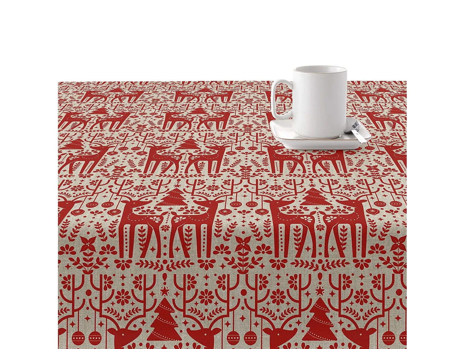 Nappe enduite anti-taches Merry Christmas 21 300x140 cm