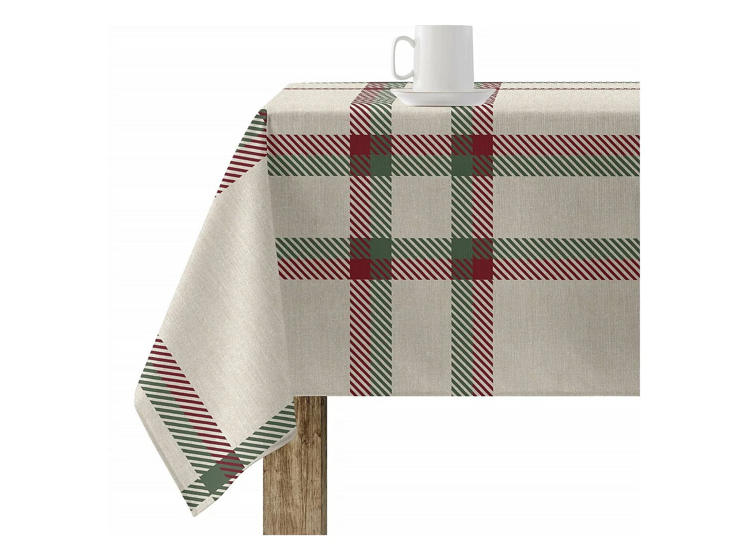 Nappe enduite anti-taches XL tableaus Navidad 180x180 cm