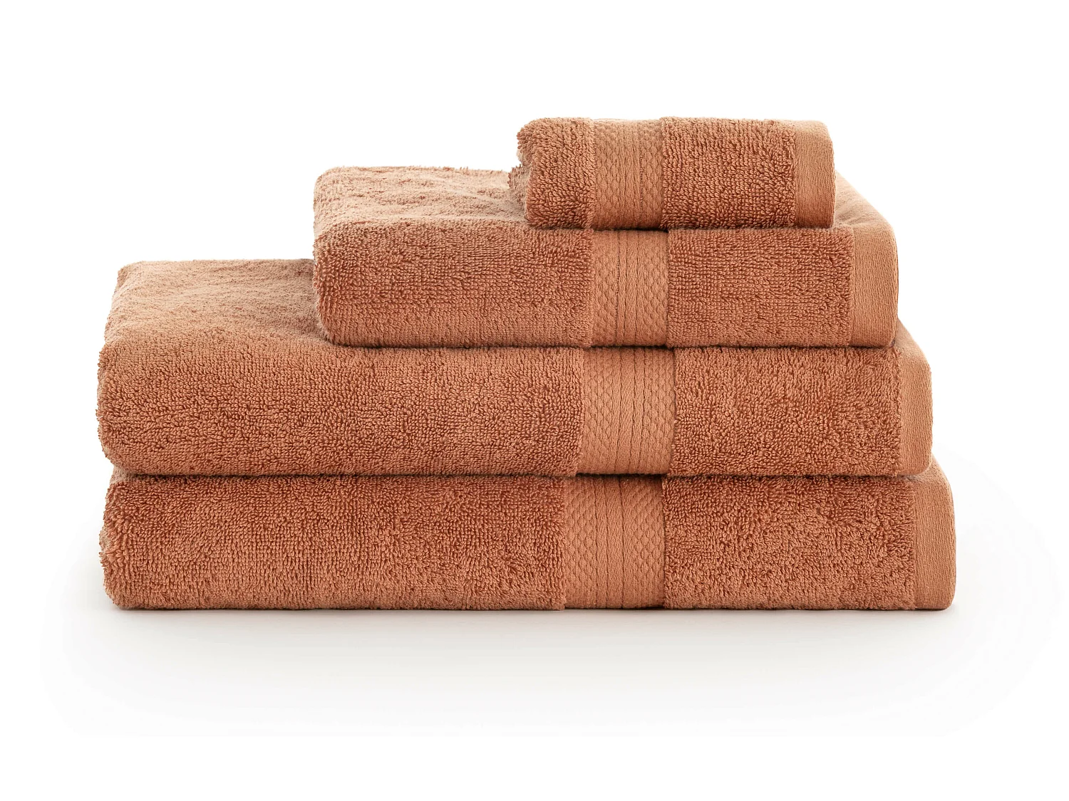 Toalla 100% algodÃ³n peinado 650 gr. Burnt Orange - 100x150