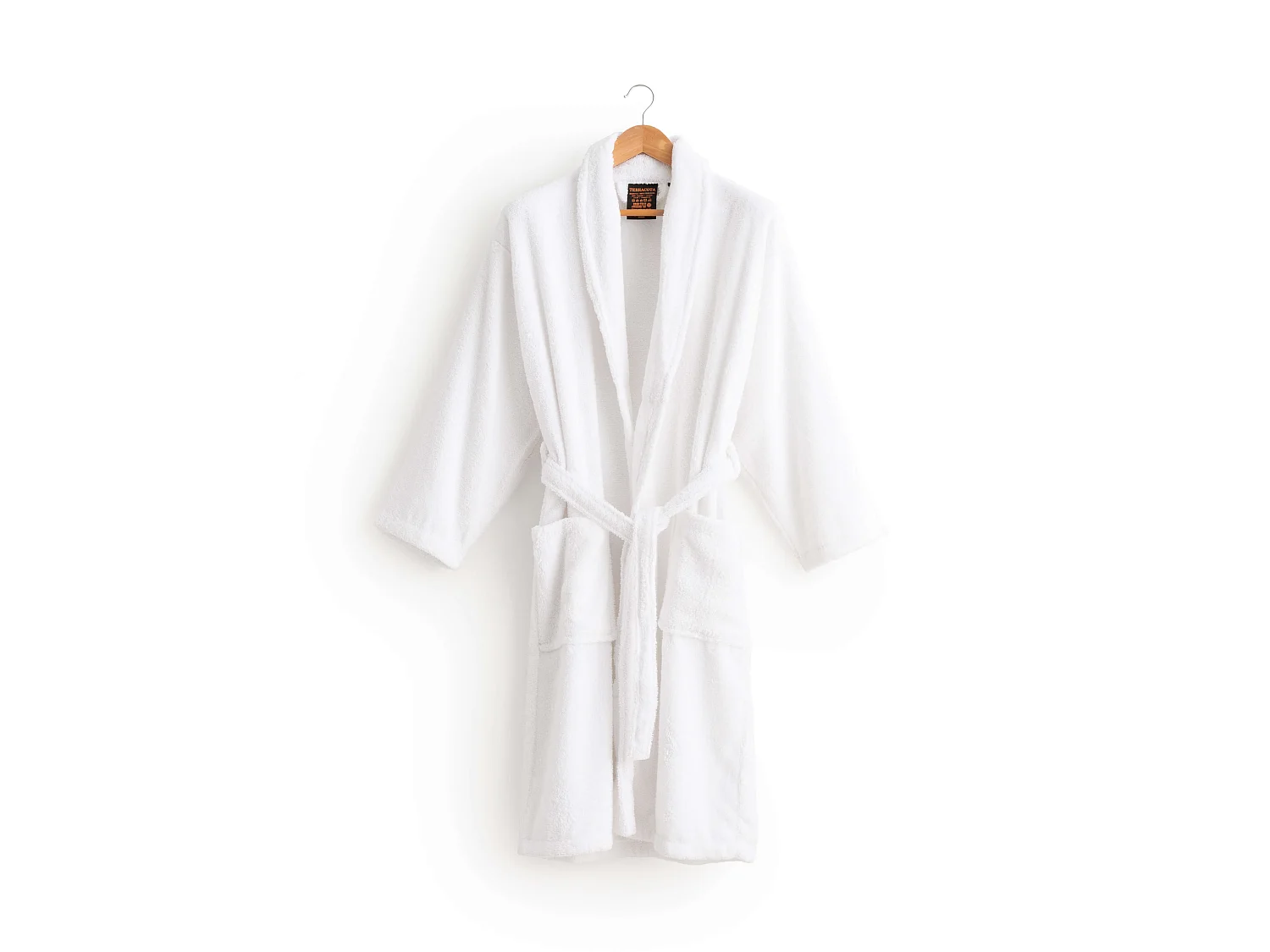 Albornoz 100% algodÃ³n peinado 650 gr. White - XS/S