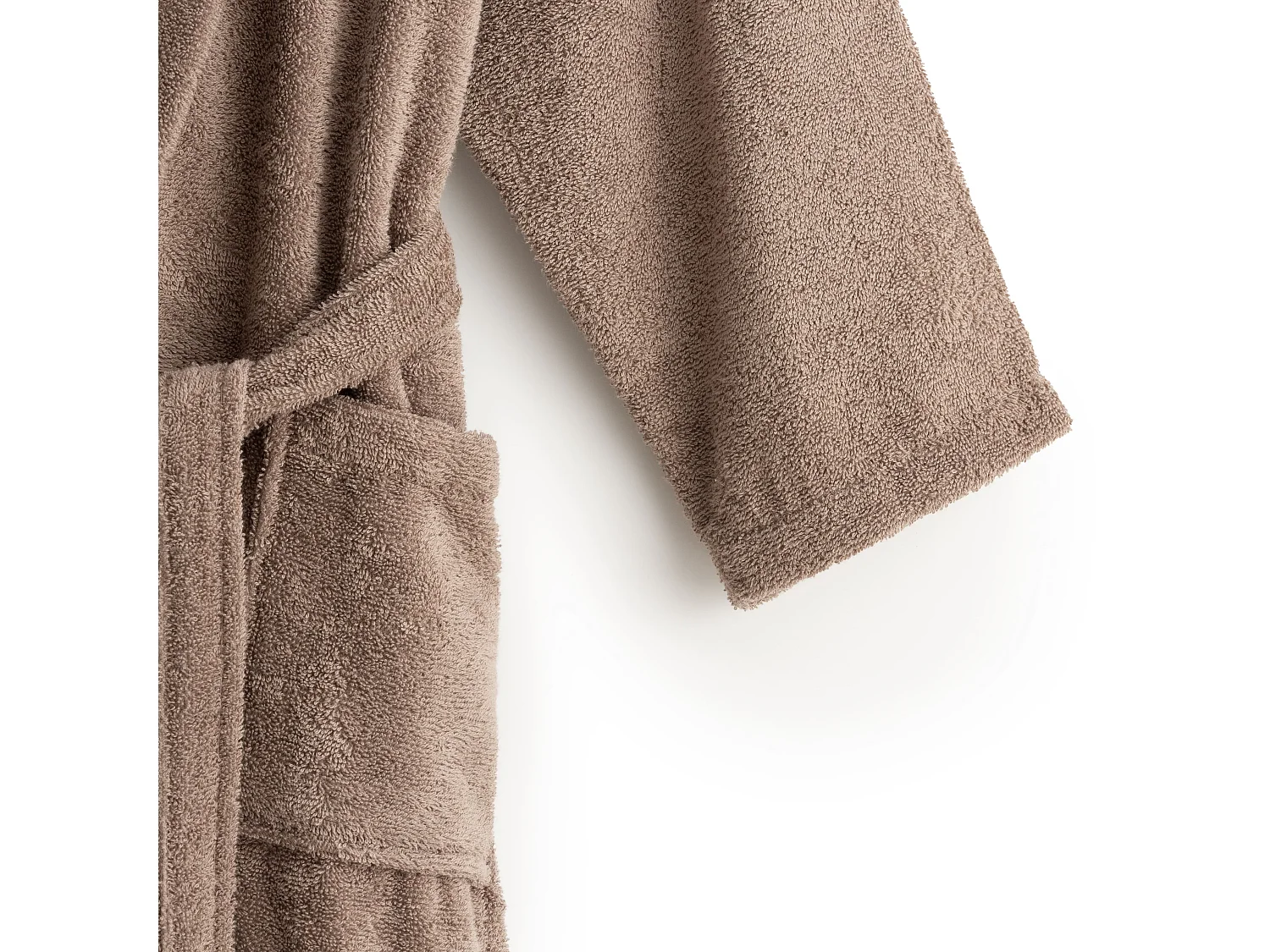 Albornoz 100% algodÃ³n peinado 650 gr. Taupe - M/L