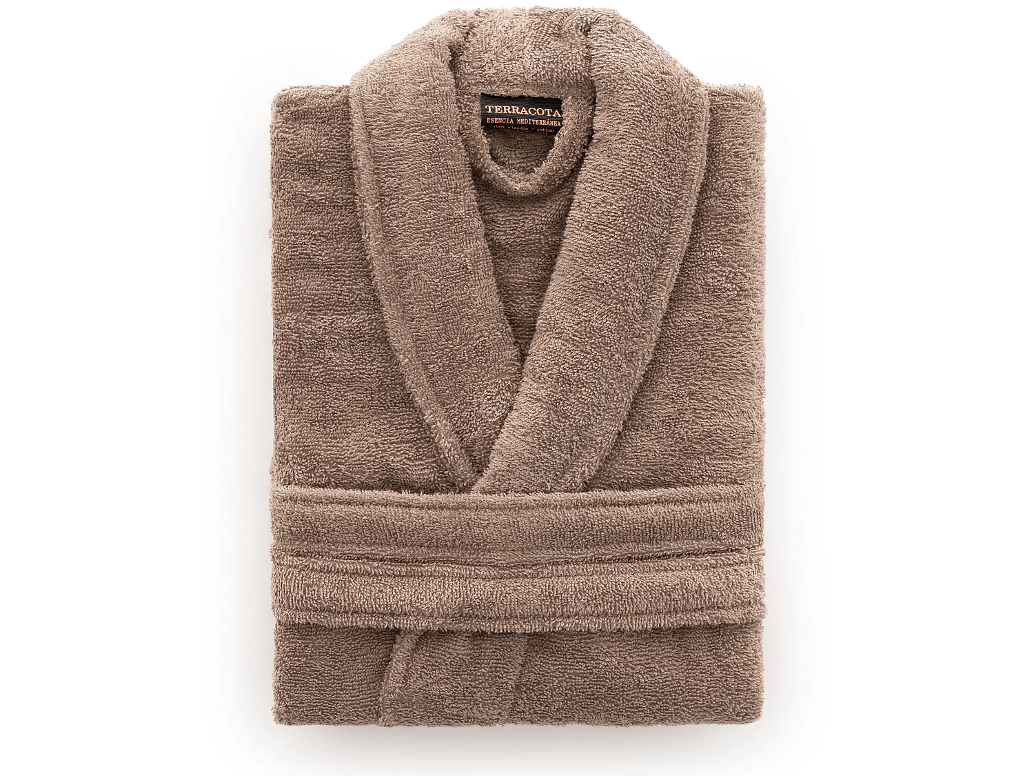 Albornoz 100% algodÃ³n peinado 650 gr. Taupe - M/L