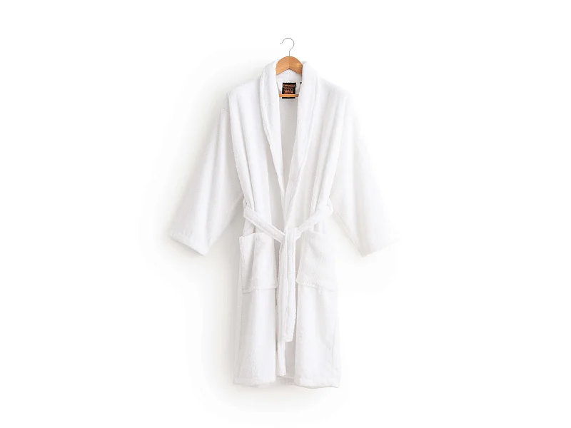 Albornoz 100% algodÃ³n peinado 650 gr. White - M/L