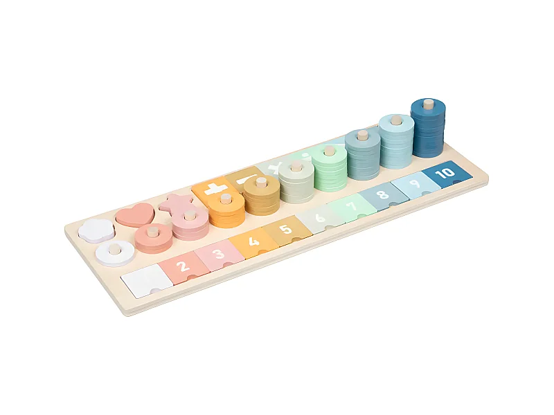 Jeu en bois apprentissage des chiffres Atmosphera - Naturel clair