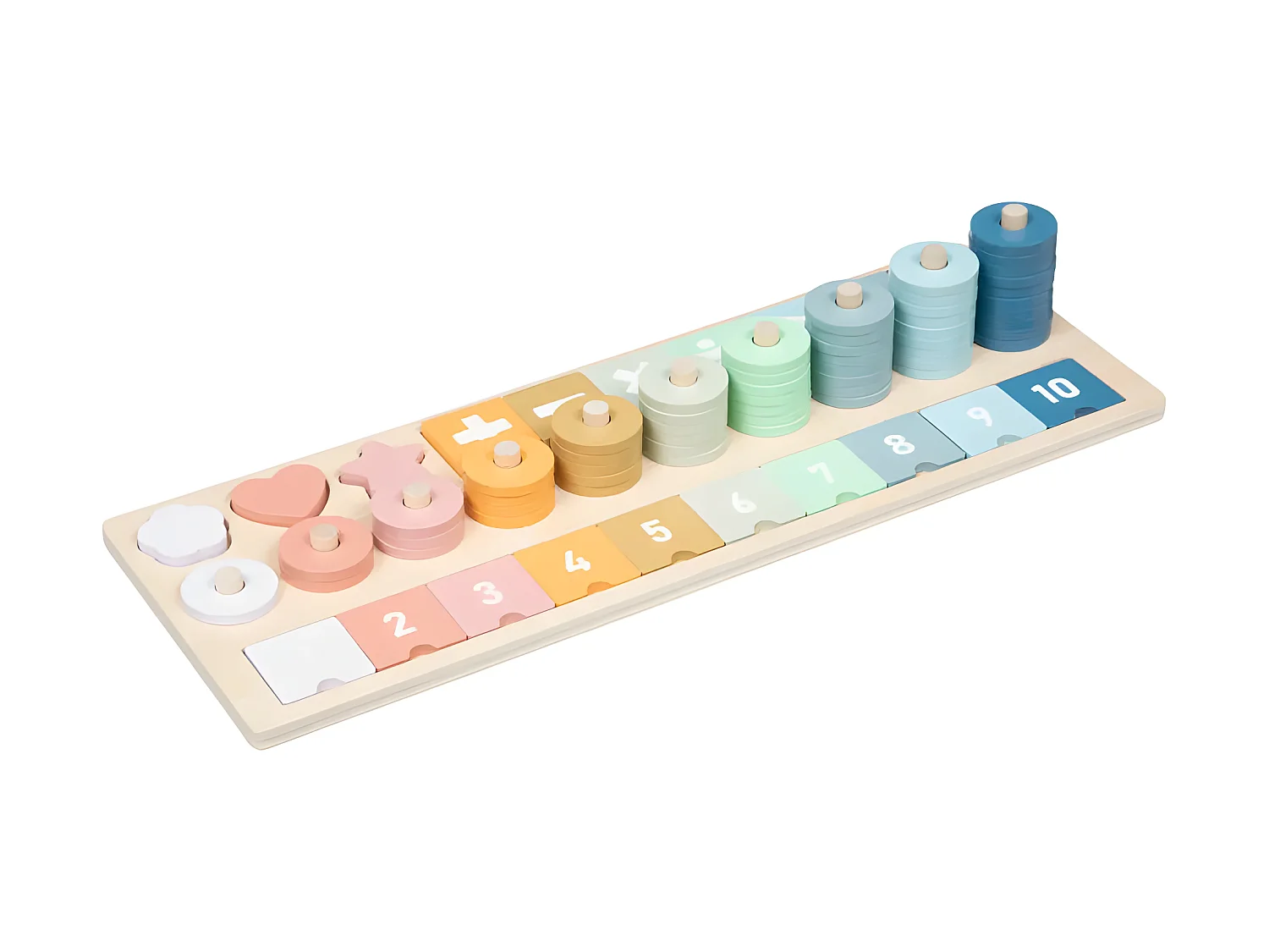 Jeu en bois apprentissage des chiffres Atmosphera - Naturel clair