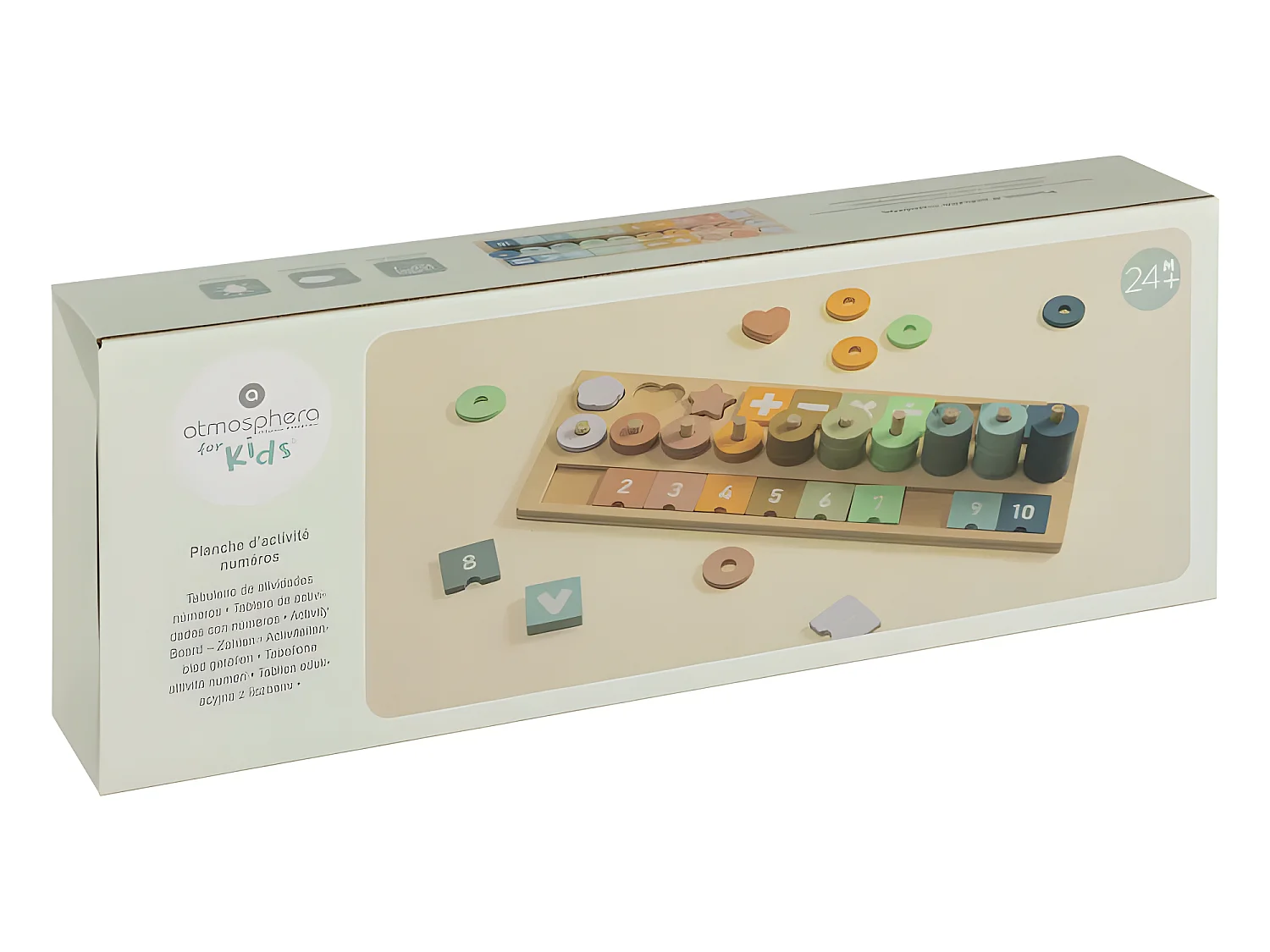 Jeu en bois apprentissage des chiffres Atmosphera - Naturel clair