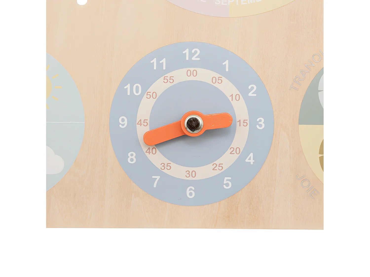 Jeu en bois apprentissage Calendrier Atmosphera - Naturel clair