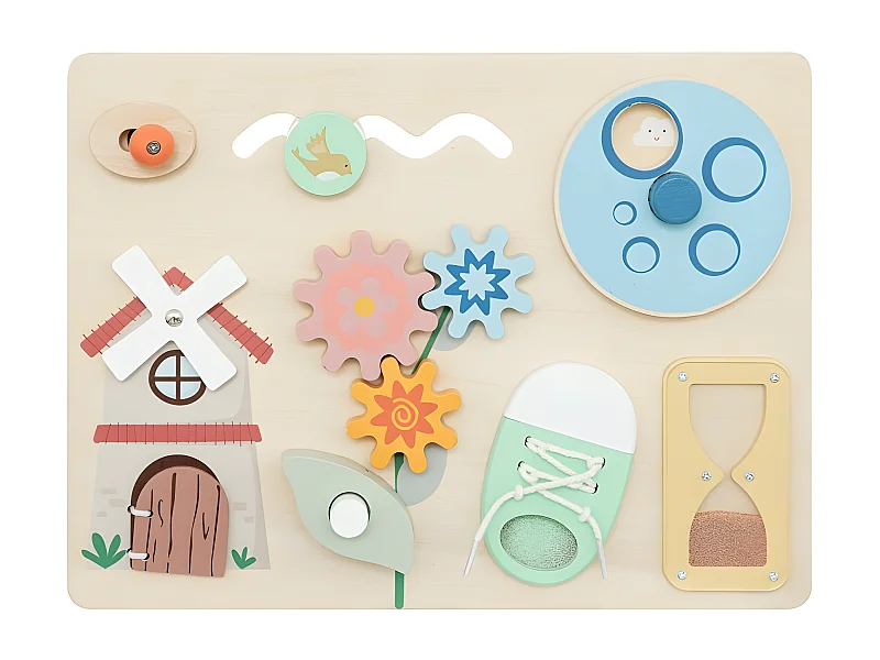 Centro di attività compensato multicolore 30x22.2cm